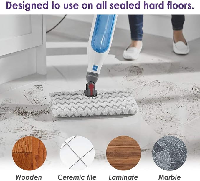 2 Pack of Steam Mop Pad for Shark Genius Lift-Away Pro S5003D S5002Q S5003A S6001W S6001WM S6002 S6002C S6003D S6003 S3973 S3973D S3973WM, Washable Reusable Replacement Mop Head by F Flammi