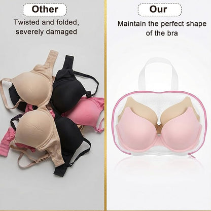 4 Pack Large Bra Washing Bags for Laundry, Bra Bag for Washing Machine, BraWashing Protector with Premium Zipper, Mesh Lingerie Bags for Delicates Underwear Brassiere Integrated