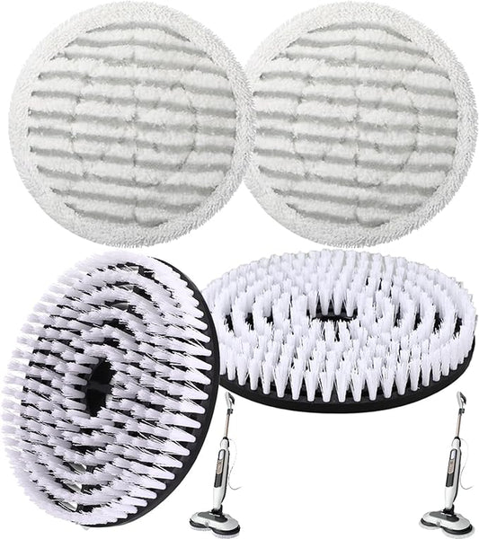 Steam Mop Replacement Pads for Shark S8201 S8002BRN S7001 S7201 S7000AMZ S7000 S7005 S7020 S7001C Steam Mop Brush, Steam & Scrub All-in-One Scrubbing and Sanitizing, Dirt Grip Scrub Washable Pad/Brush