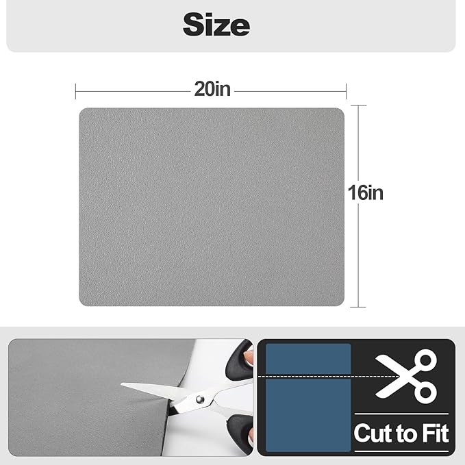 Ecotrim - Dish Drying Mat for Kitchen Counter | Coffee Bar Mat for Countertops | Heat Resistant Drainer Mat with Non-slip Rubber Backed | Hide Stain Kitchen Absorbent Draining Mat | Grey 16"x20"