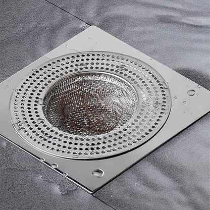 2pcs Heavy Duty Stainless Steel Slop Basket Filter Trap,3.54" Top / 1.65" Mesh Metal Sink Strainer,Perfect for Kitchen Sink/Bathroom Bathtub Wash Basin Floor Drain Balcony Drain Hole,Utility