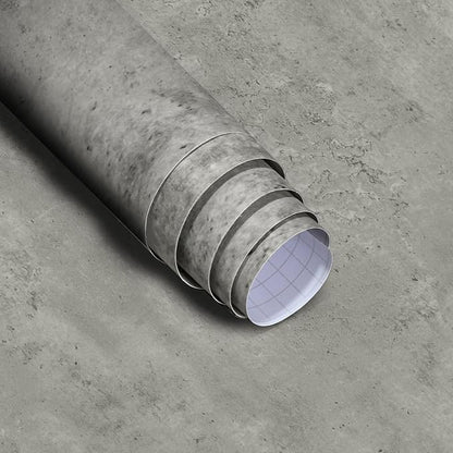 30.3"x197" Light Grey Concrete Wallpaper Peel and Stick Thick Vinyl Faux Gray Concrete Textured Contact Paper Matte Removable Self-Adhesive Industrial Wall Sticker for Bathroom Bedroom Garage