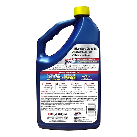 Roto-Rooter 351405 Hair Clog Remover Drain Cleaner, 64 oz