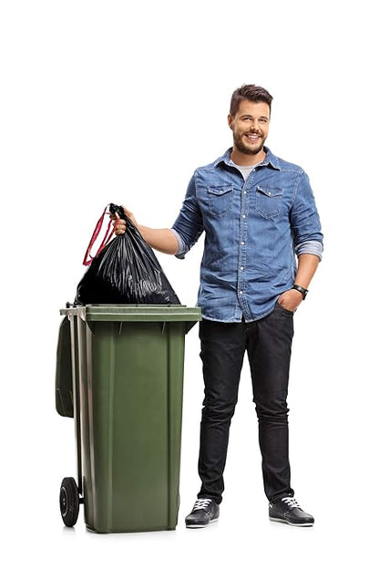 Reli. 30 Gallon Trash Bags Drawstring | 250 Count Bulk | Black | 30 Gallon Garbage Bags Heavy Duty | Large