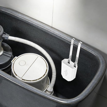 1pc Toilet Tank Cleaning Tablet Holder, Plastic Hanging Cleaner Caddy Bracket with Stainless Steel Hook Fits Most Standard Toilet Tanks