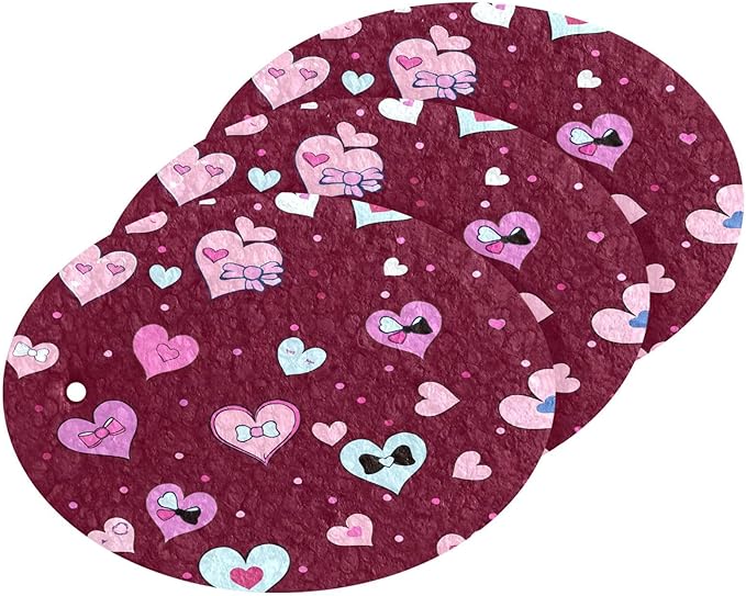 Love Heart Kitchen Scrub Sponges, Pop-up Kitchen Cleaning Sponges Reusable Dish Washing Sponges for Bathroom Household Cleaning 3 Pack - Non Scratch Scrubber