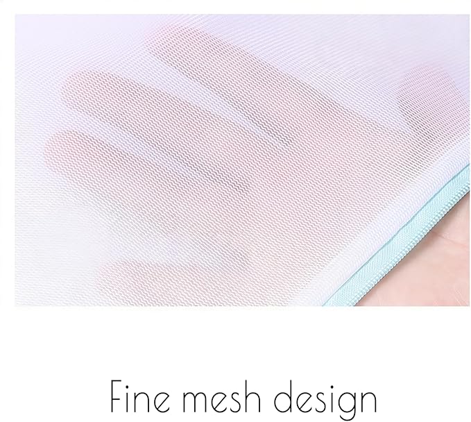 Mesh Laundry Bags for Delicates Large,35 x 43 in Garment Bag for Washing Machine,Laundry Bags for Travel Camp Blanket Sheet Cleaning Organizer Blue