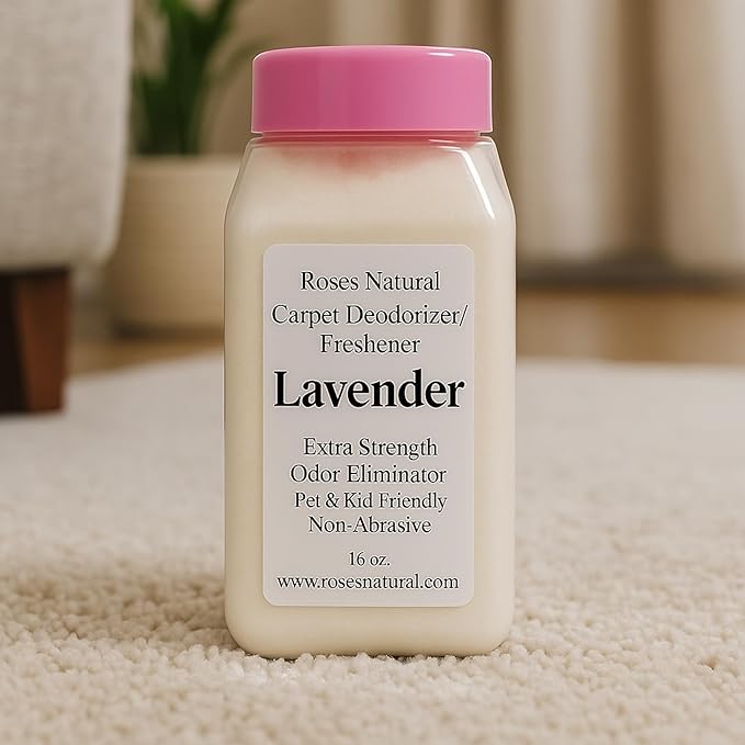 Lavender Carpet Deodorizer Powder – Long-Lasting Fresh Scent | Natural Odor Eliminator for Carpets, Rugs, Pet Beds & Mattresses | Pet & Kid Friendly, Non-Toxic