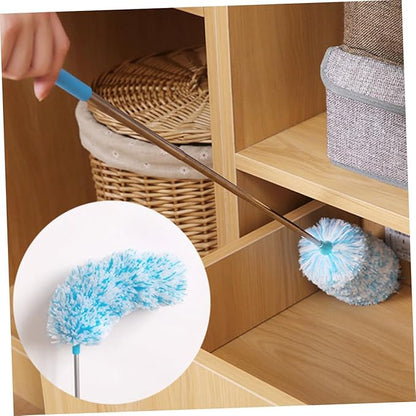 Extendable Microfiber Duster with Bendable Head Household Cleaning Tool for Dusting Blinds Furniture and Windows Material for Long Term Use