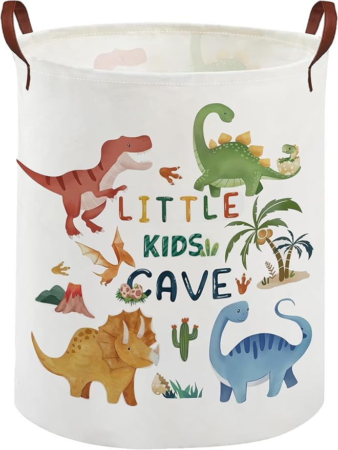 Kids Laundry Basket Animal Hamper for Nursery Dinosaur Hamper Cute Kids Storage Bin Organizer Room Decor for Home(Dinosaur)
