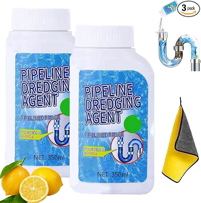 Powerful Pipe Dredging Agent, 350ML Pipeline Dredging Agent, Sink And Drain Cleaner, Kitchen Sink Drain Cleaner for Kitchen, Bathroom (3)