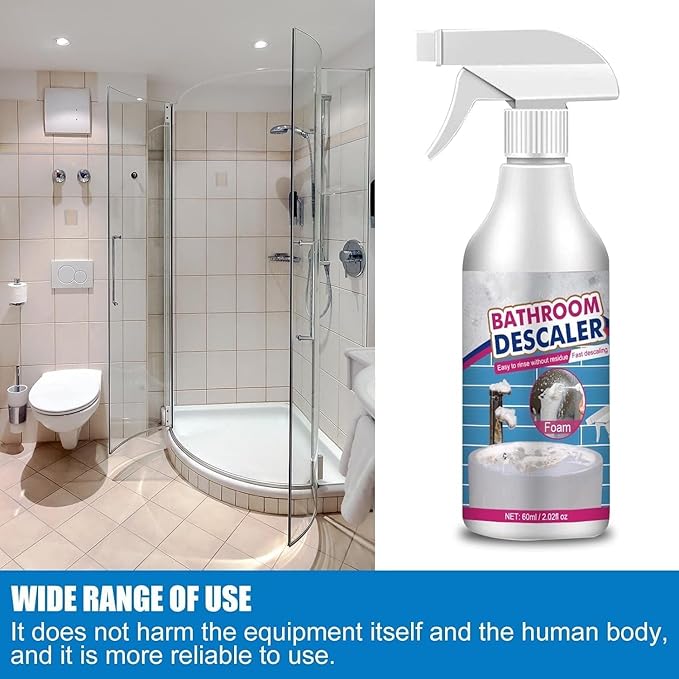 New Upgrade Bathroom Descaler Spray, Multipurpose Bathroom Foam Cleaner Stubborn Stains Cleaner, Bathrooms Descaler Cleaner Spray for Bath-room Toilet Bath Shower Glass Sink Clean (3pcs)