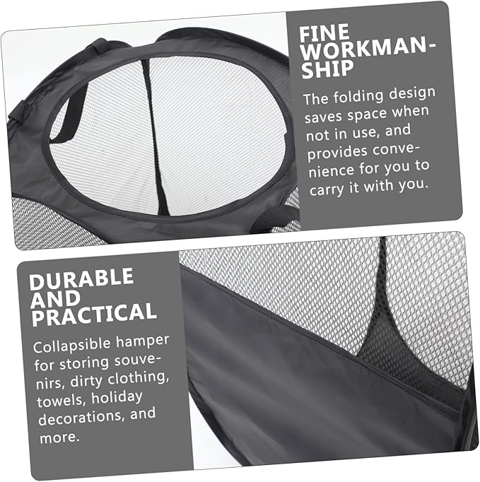 Holibanna Pop up Laundry Basket Collapsible Mesh Laundry Hamper Handles Space Saving Storage for Home