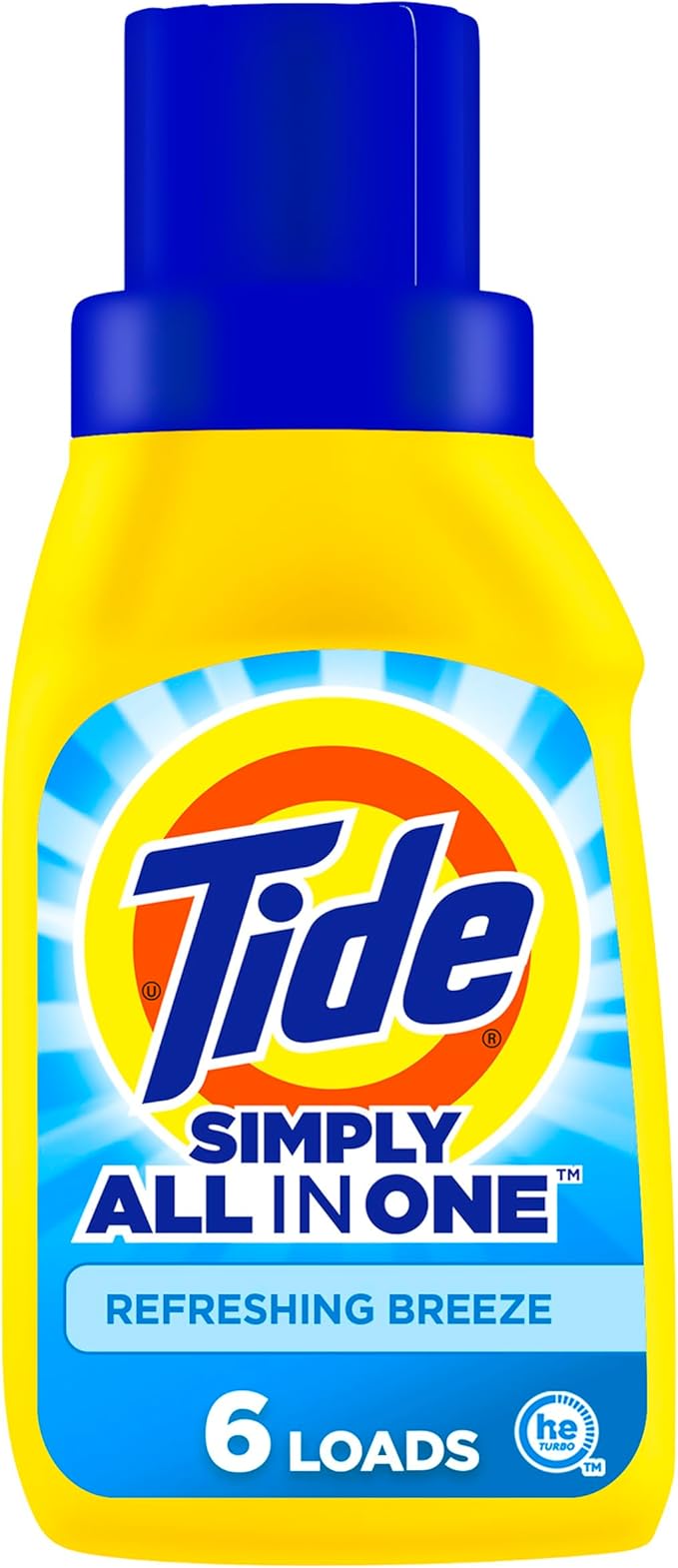 Tide Simply All-In-One Liquid Laundry Detergent, Refreshing Breeze Scent, 10 fl oz Each (Pack of 12)