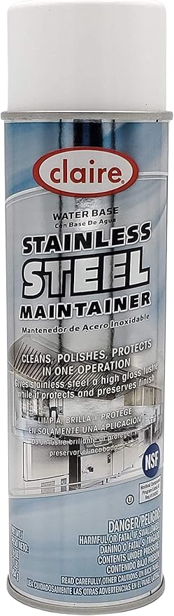 Claire CL844 HP Stainless Steel Cleaner/Maintainer Water Base, 16oz net wt