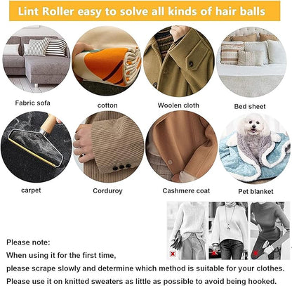 Lint Remover,2 Pack Pet Hair Remover,Reusable Clothes Carpet Couch Furniture Fabric Shaver Lint Brush Carpet Scraper