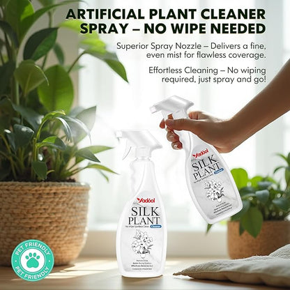 Silk Plant Cleaner Spray No Wipe - Artificial Plant & Silk Flower Cleaner Spray, Dust Remover for Fake Plants, No Wipe, Quick Drying - 16.91oz (2PACK)