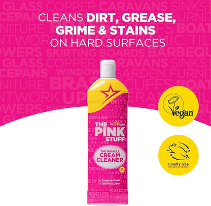 Stardrops The Pink Stuff Miracle Cleaning Bundle – Multi-Purpose Paste, Spray & Cream Cleaner (3-Pack) – Tough on Stains, Gentle on Surfaces