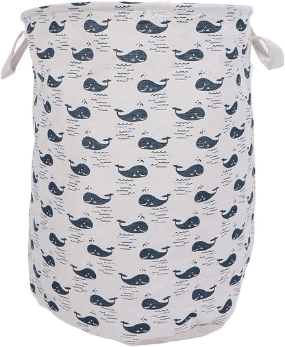 Large Laundry Basket Foldable Durable Clothes Blankets Hamper Organizer for Elderly Care University Dormitories Apartments Cloth Material 35 x 44cm