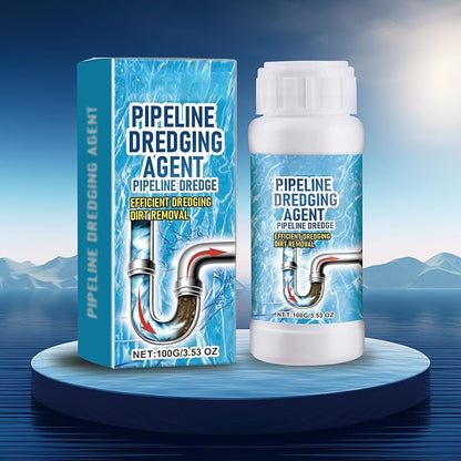 Pipeline Dredging Agent, Drain Clog Remover Agent, Powerful Pipe Dredging Agent,Kitchen Unblocker,Powerful Sink and Drain Cleaner Powder,Fast Foaming Cleaning Tool for Kitchen Toilet Pipeline