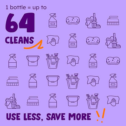 Originally Yellow Lavender Vinegar For Cleaning Purpose | USA Made All Purpose Cleaner | Use as a Floor, Glass, Kitchen, & Bathroom Cleaner | Plant Derived Vinegar half Gallon| 64 Oz