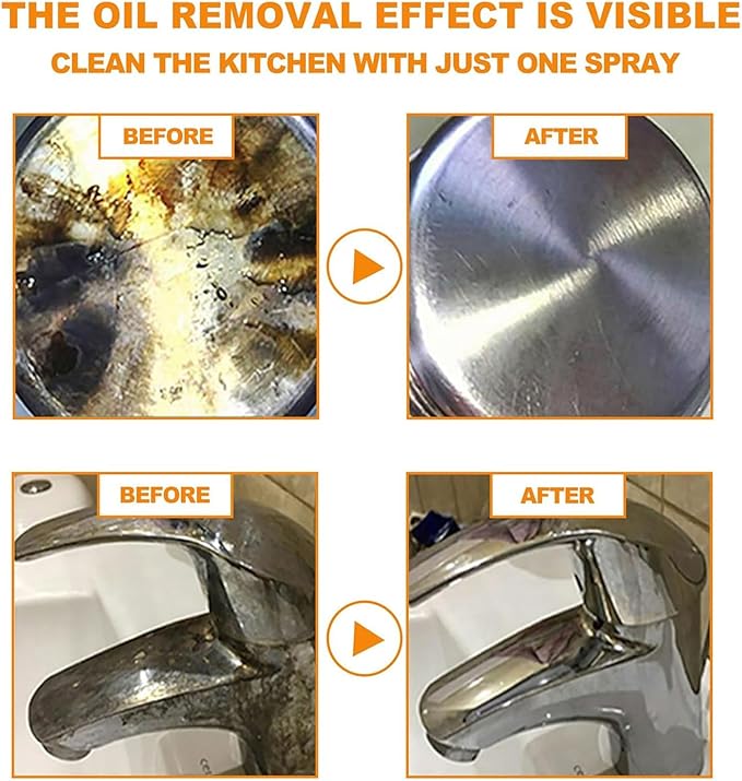 Kitchen Foam Cleaner, Kitchen Cleaner Foam Spray, Sciasi Kitchen Cleaner, Foam Kitchen Cleaner, All-Purpose Kitchen Pots And Pan Cleaner, Cleaning Supplys (4PCS)