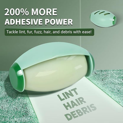 Reusable Lint Roller for Pet Hair Extra Sticky, Travel Lint Roller for Clothes, Portable Washable Mini Lint Roller, ForestGreen-MediumAquamarine, 2.559in*3.94in