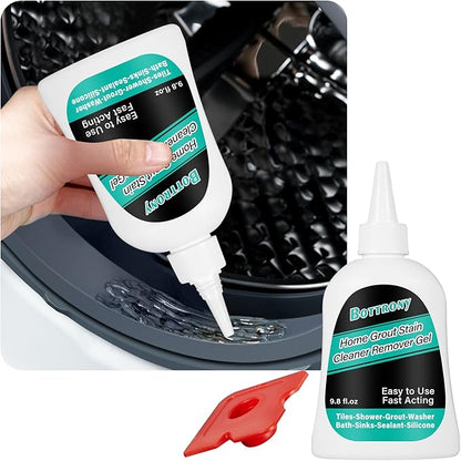 Mold Stain Remover Gel, 9.8 Fl Oz Washing Machine Cleaner, Black Stain Remover Gel for Refrigerator Strips, Grout, Shower, Window Sealant, Floor Tile, Toilet Silicone and Bathroom Sinks