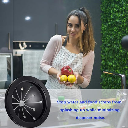 Garbage Disposal Splash Guard, 3-1/8 Inch Garbage Disposal Splash Guard, Quiet Collar Sink Baffle Drain Plug, Replacement for InSinkErator Evolution Series Disposals (2 PCS)