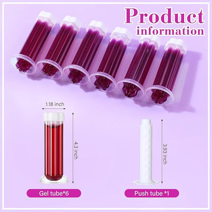 Flower Stamp Toilet Gels Toilet Stain Removal Cleaning Air Freshener Flower Stamps Pack for Bathtubs Bathroom(Purple,6 Pcs)
