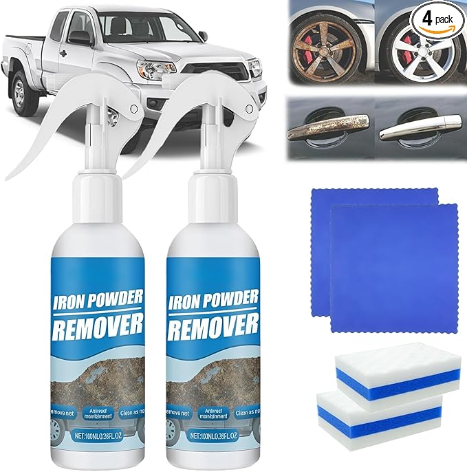 Multi-functional Quick-acting Rust Removal Spray, 3.4Oz Portable Rust Remover Spray for Metal, Fast-Acting Formula & Easy Spray Application, Fast-Acting Oxidation for Bikes,Car,Metal (2pc*3.4oz)