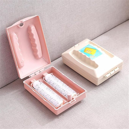 Carpet Debris Brush,Plastic Handheld Cleaning BrushMultifunctional Handheld Dual Roller Sofa Sweeping Carpet Cleaning Brush<1 Piece>Vacuum Cleaner (Pink)