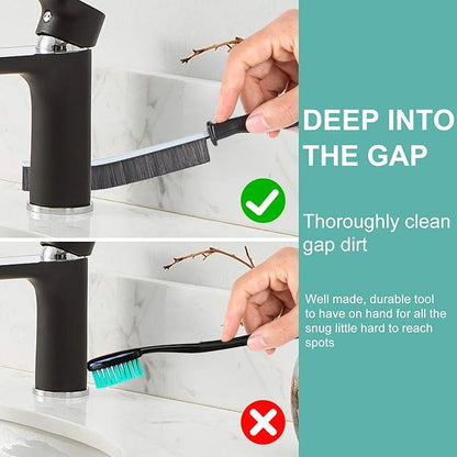 Crevice Cleaning Brush，Hard-Bristled Grout Brush，2026 New Multifunctional Gap Cleaning Brush Tool，Dead Corners Brushes for Bathroom Kitchen Tiles Window Door Slots，5pcs