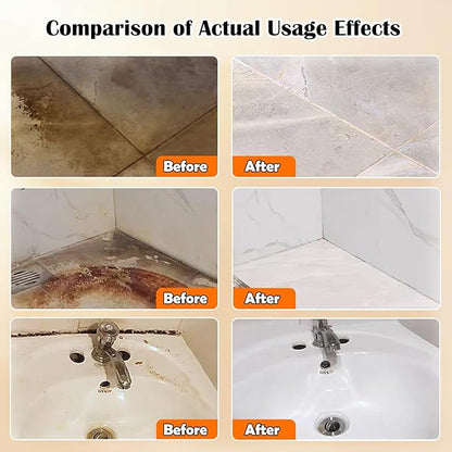 Tile & Grout Cleaner Paste, Bathroom Cleaner Fast Acting Non Toxic Cleaning Paste for Shower Tile, Ceramic, Granite, Porcelain, Marble Floor, Appliances & Fixtures, Removes Old Stains-250g