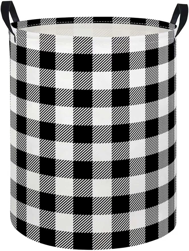 Baby Laundry Hamper kids laundry Basket Waterproof Laundry Bag for Bedroom Toy Clothes Organizer Room Décor(Checkered)