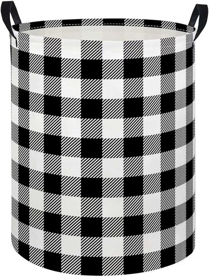 Baby Laundry Hamper kids laundry Basket Waterproof Laundry Bag for Bedroom Toy Clothes Organizer Room Décor(Checkered)