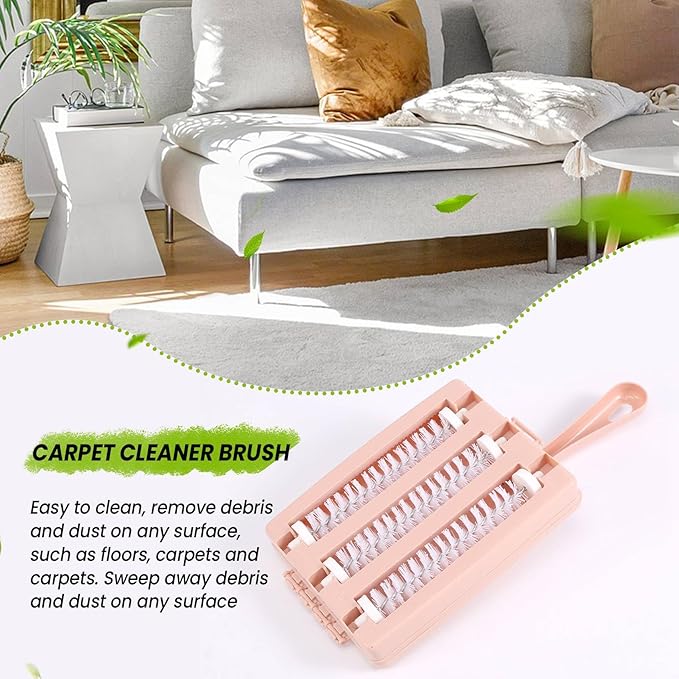 Carpet Cleaner Brush Sweeper Dirt Handheld Sofa Bed Pet Hair Debris Dirt Fur Roller Brush Household Cleaning Tool