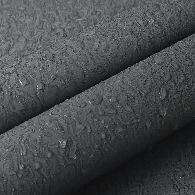 Heroad Grey Peel and Stick Wallpaper Modern Contact Paper Dark Grey and Black Wall Paper Renter Friendly Removable Vinyl Self-Adhesive Waterproof for Bathroom Bedroom Cabinet and Drawer 15.7" x 393"