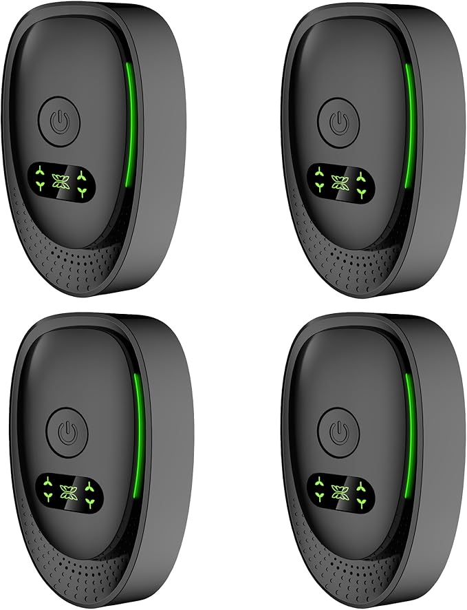Plug-In Air Purifier 4 Pack ，Negative Air Ionizer for Home, Air Freshener Odor Reducer for Home from Pets Smoke Smell Kitchen Odor Black