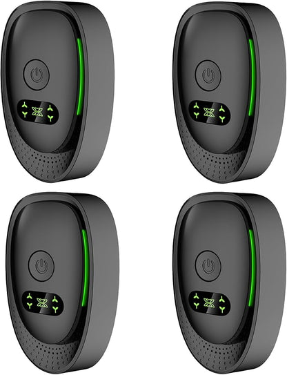 Plug-In Air Purifier 4 Pack ，Negative Air Ionizer for Home, Air Freshener Odor Reducer for Home from Pets Smoke Smell Kitchen Odor Black