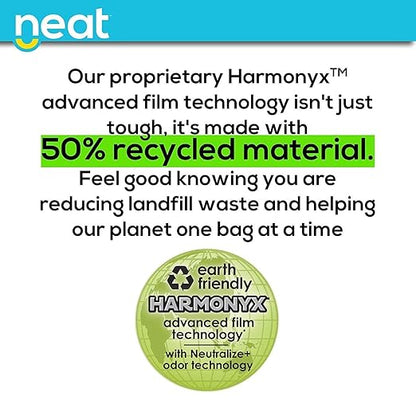 Neat Tall Kitchen 13 Gallon Drawstring Trash Bags - (MEGA 800 Count) - Triple Ply Fortified, Eco-Friendly 50% Recycled Material, Neutralize+ Odor Technology, Reversible Black and White Garbage Bags
