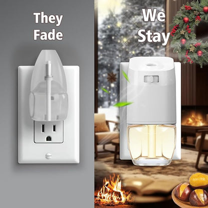 Plug In Refills Air Freshener, Winter Scents with Fireside Ember, Winter Morning, Roasted Chestnuts, Christmas Wreath - 12 Count, 7.92 Fl Oz - Compatible with Air Wick & Glade, Not Include Glade Plus