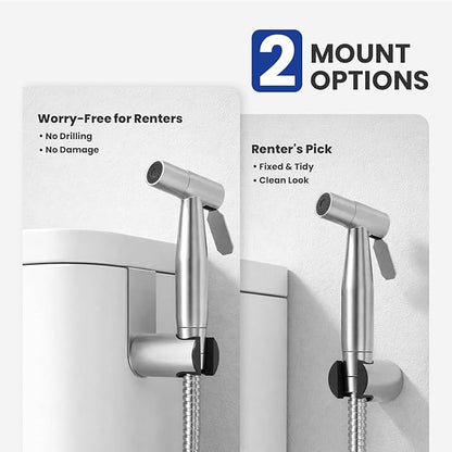 Handheld Bidet Sprayer for Toilet, Jet Sprayer for Toilet Muslim Shower, Adjustable Cloth Diaper Sprayer Bidets Attachment for Toilet, Toilet Bidet Sprayer with Bidet Hose for Feminine Wash