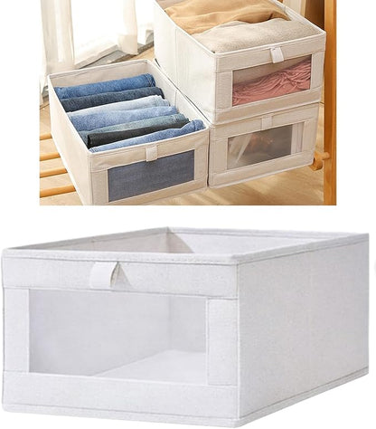 Storage Basket Collapsible Clothes Organizer, Storage Bins Laundry Basket, for Dirty Clothes Underwear Cabinet Bathroom