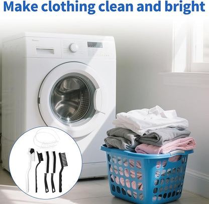 Washing Machine Cleaning Brush Kit, Laundry Deep Clean Tools Accessories, Front Load Washer Machine Cleaner Accessories with 2 Pcs Drum Slot Cleaner Brushes and 5 Pcs Small Cleaning Brush