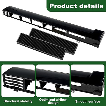 MDX61912701 Microwave Oven Top Vent Grille with 2 Pack 5230W1A003A Microwave Filter for LG Microwaves AP5202555, 2119394, AH3535252, EA3535252, LMV2031ST, LMH2016ST, LMHM2237B