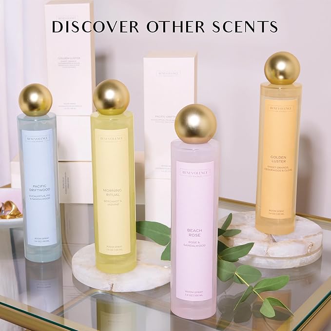 Bergamot & Jasmine Room Spray | Benevolence LA Air & Fabric Freshener for Home & Linen | Fresh Floral Scent, Relaxing Home Fragrance, Gift Idea for Women