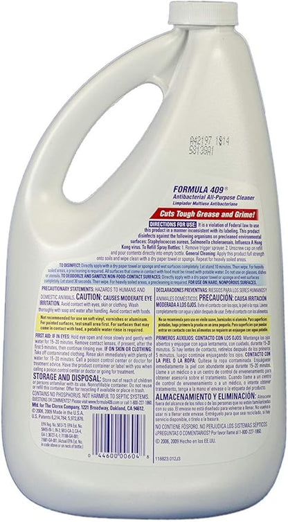 Formula 409 00636 Antibacterial Kitchen All Purpose Cleaner Disinfectant, Regular, 64oz Refill - 2 Pack