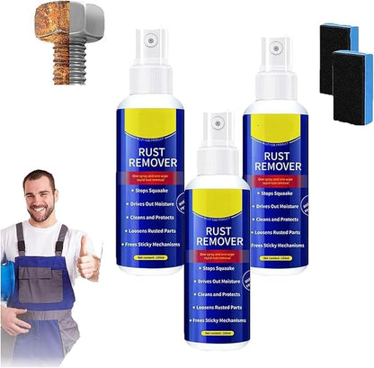 Rust Remover, 2026 Upgrade Rust Remover for Metal, Anti-Rust Lubricant Spray,Multi-Purpose Lubricant Rust Remover Spray For Vehicles, Tools, Chains (3set)