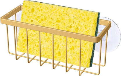 SHFKS Sponge Holder for Kitchen Sink,Gold Sponge Holder,Kitchen Sink Caddy (Gold)